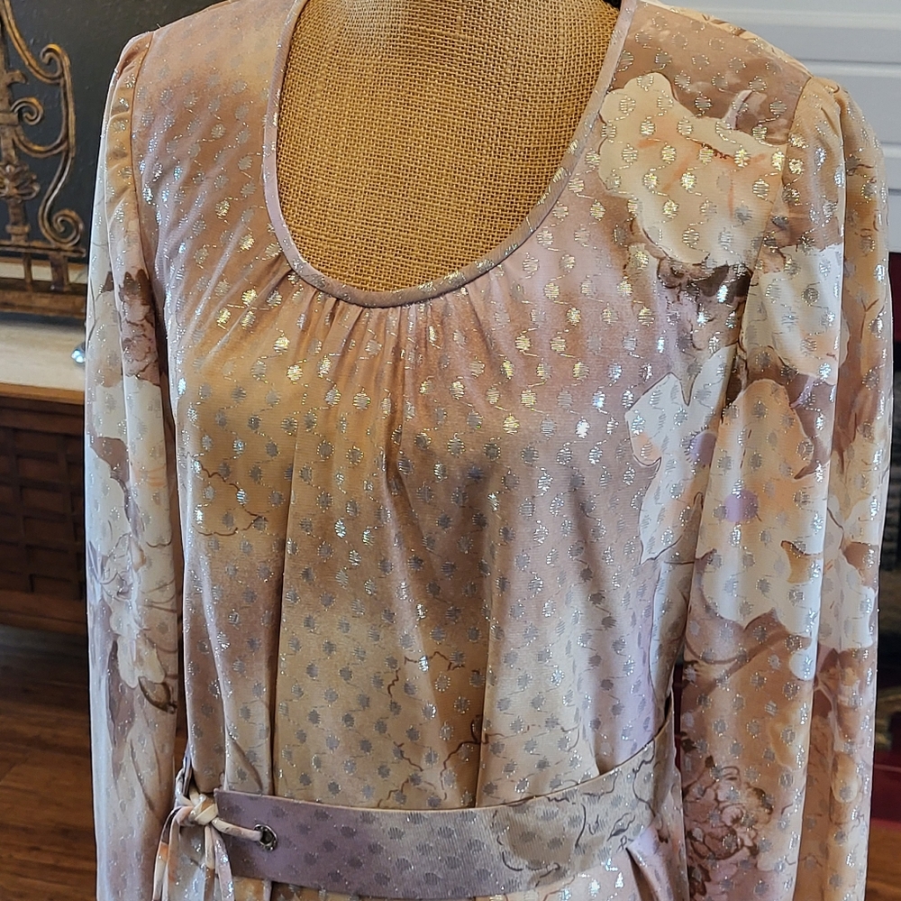 Margaret's of Lubbock vintage 70s Maxi Dress Size 10 - Picture 2 of 11